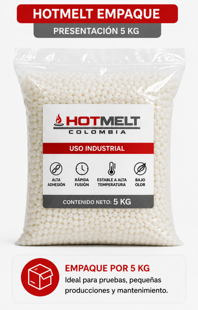 Adhesivo Hotmelt base EVA- Paquete por 5 Kg
